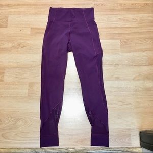 Lululemon sheer bottom full purple Legging